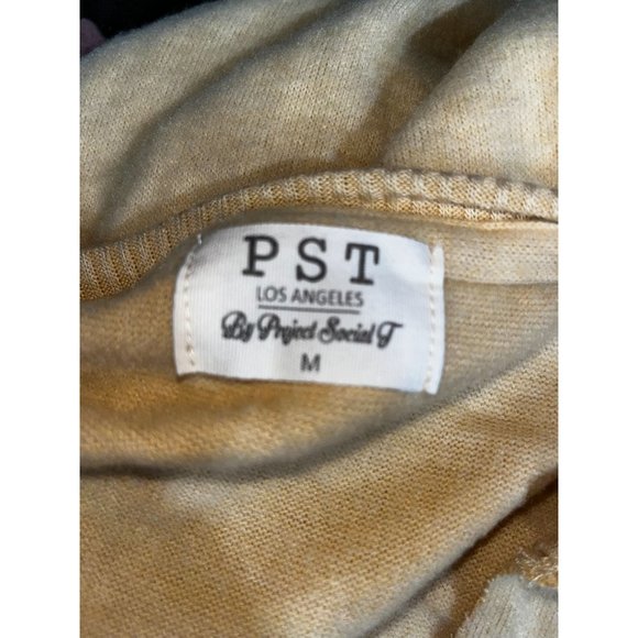 By Project Social T (PST) Gold/Yellow Short Midriff Sweater Size Medium - Picture 10 of 11